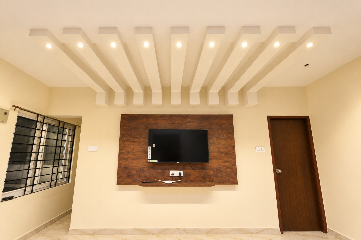 Modern living room TV wall